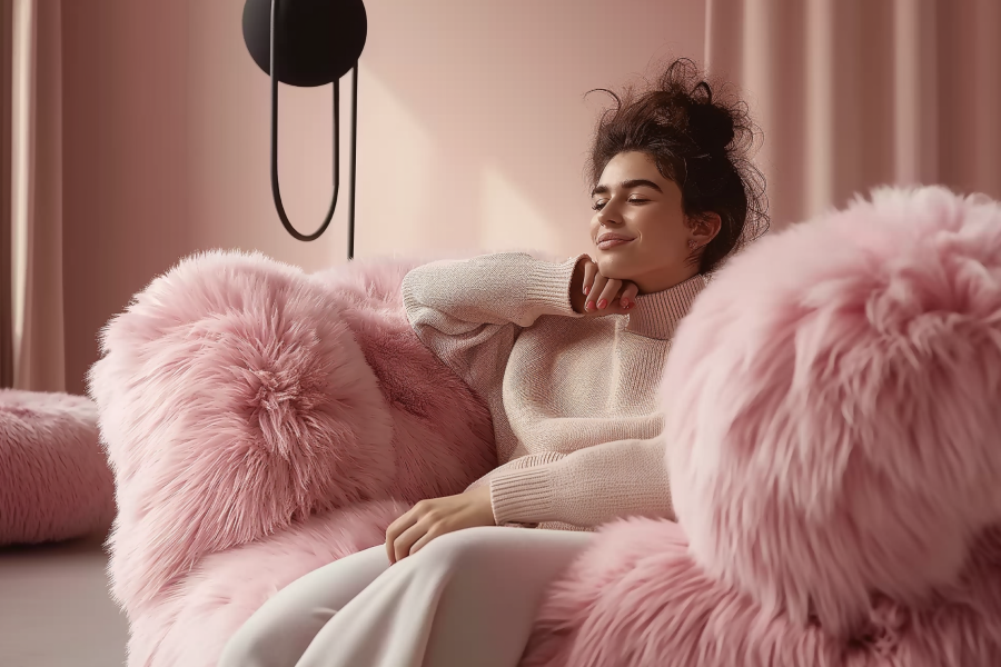 oversized plush couch